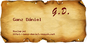 Ganz Dániel névjegykártya